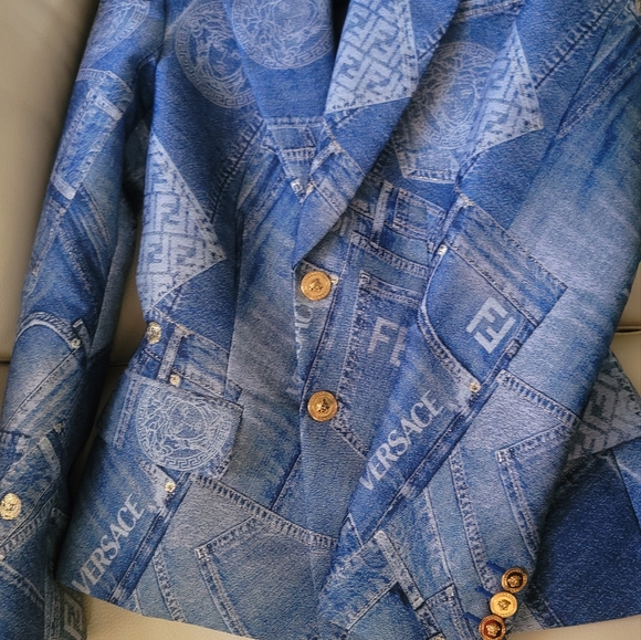 Fendace Fendi Denim Blazer - Picture 2 of 10